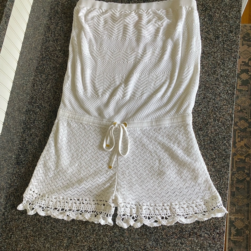 Lilly Pulitzer White Strapless Romper Large - Picture 2 of 9